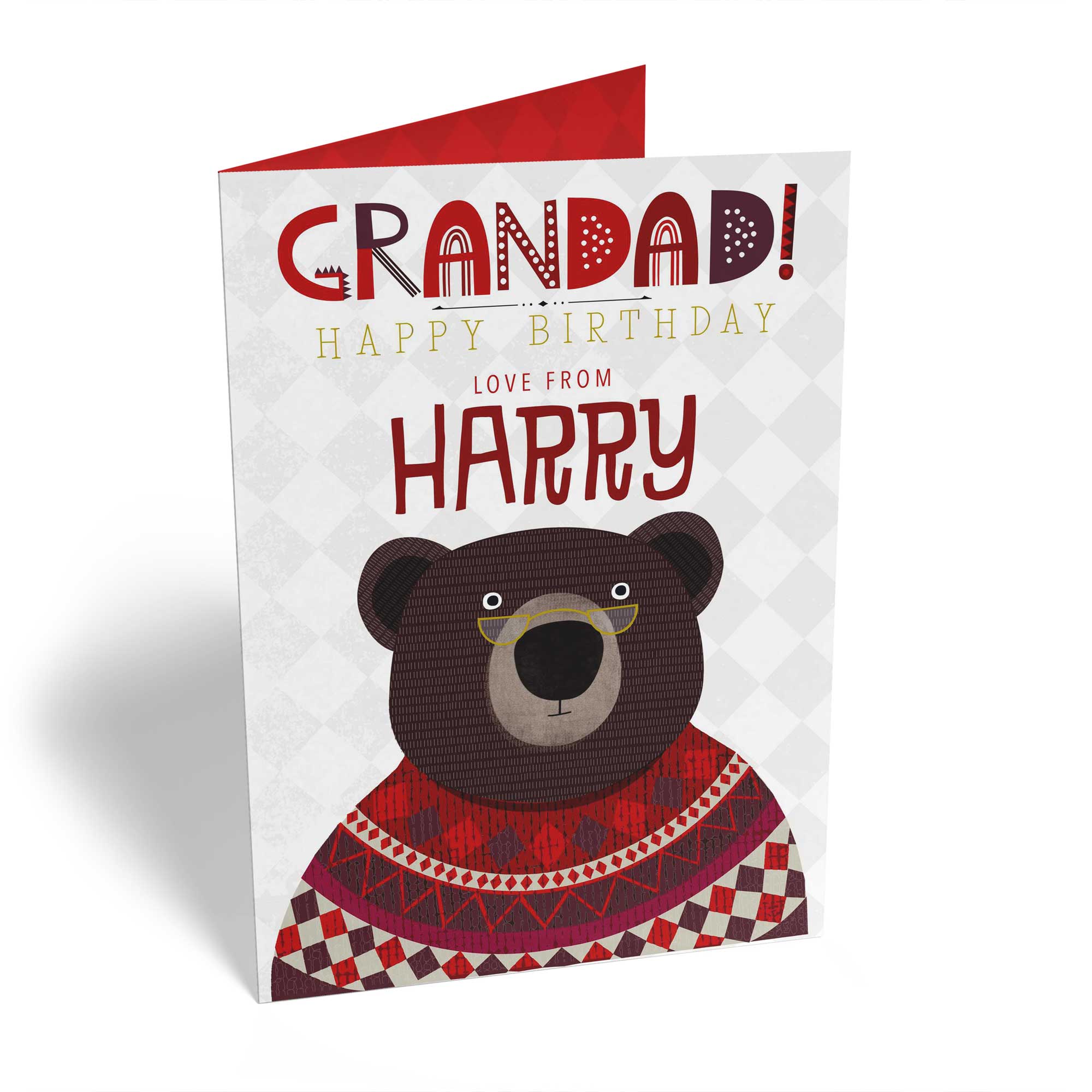 Grandad Bear Custom Birthday