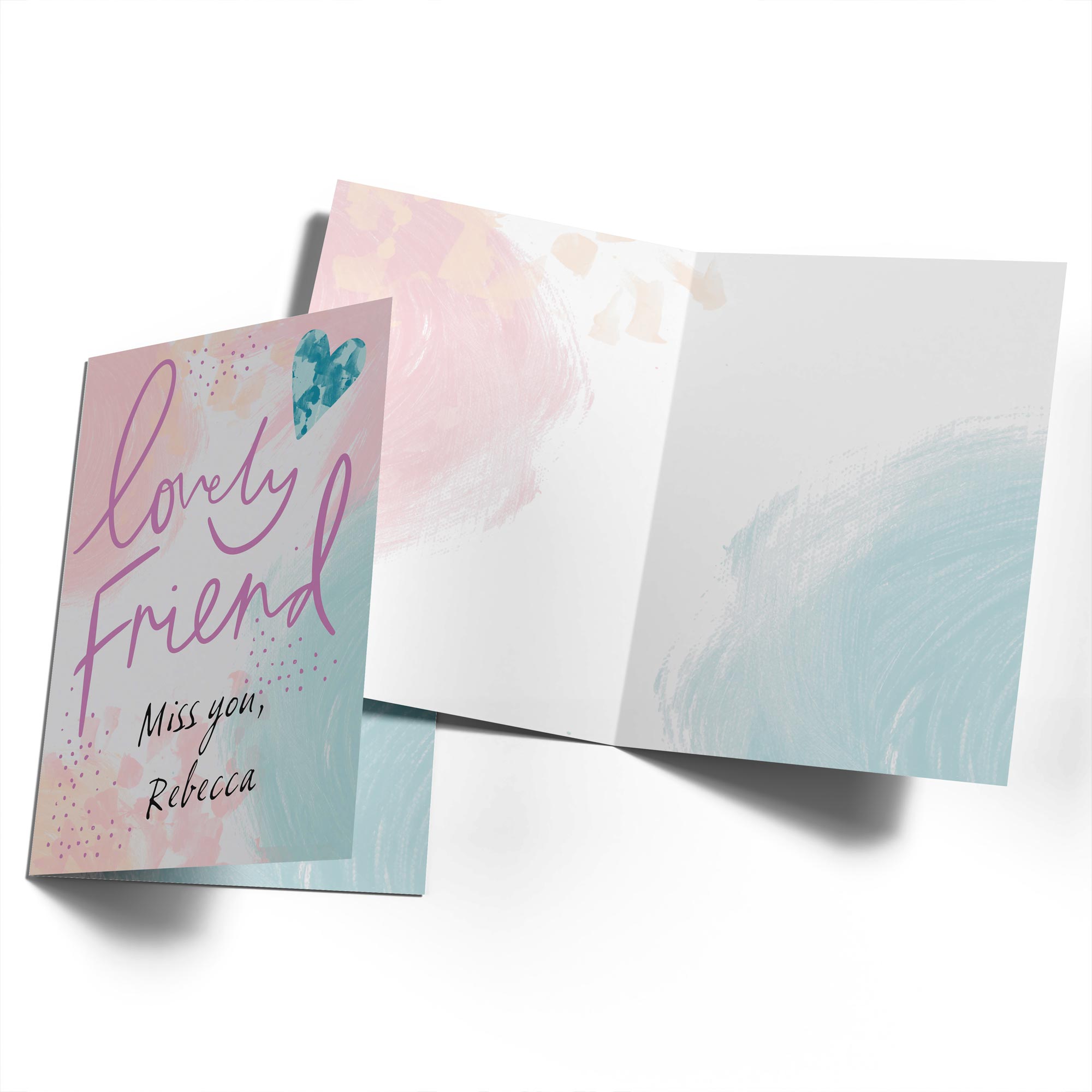 Lovely Friend Custom Miss You Card