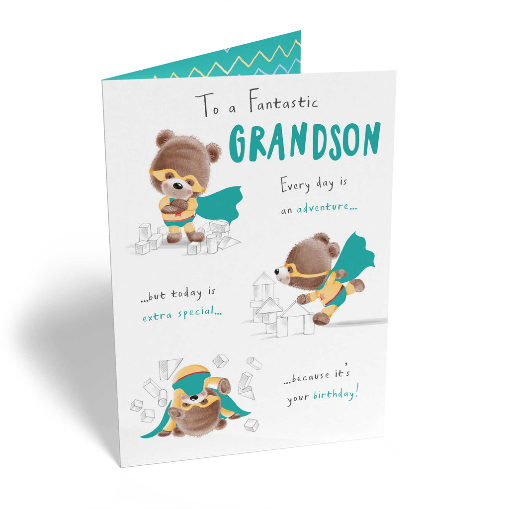 Cute Grandson Bears Birthday Card