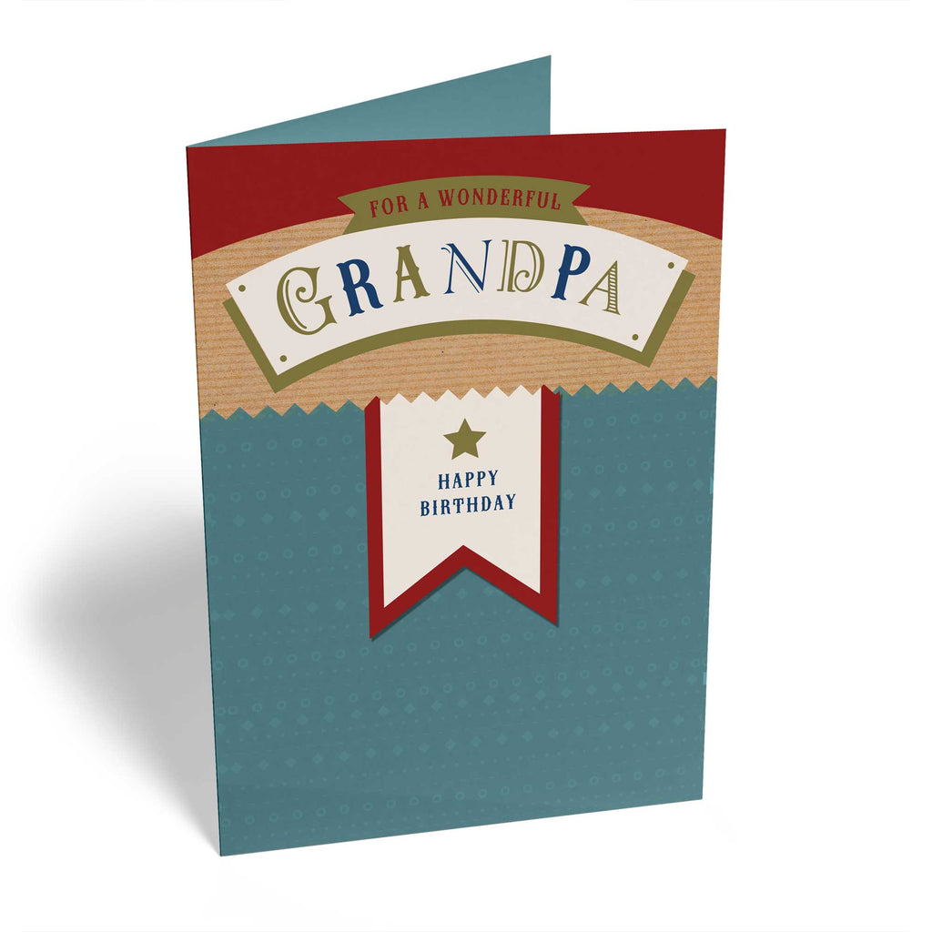 Grandpa Classic Text Birthday Card