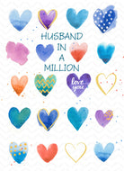 Husband Classic Multicoloured Love Heart Pattern