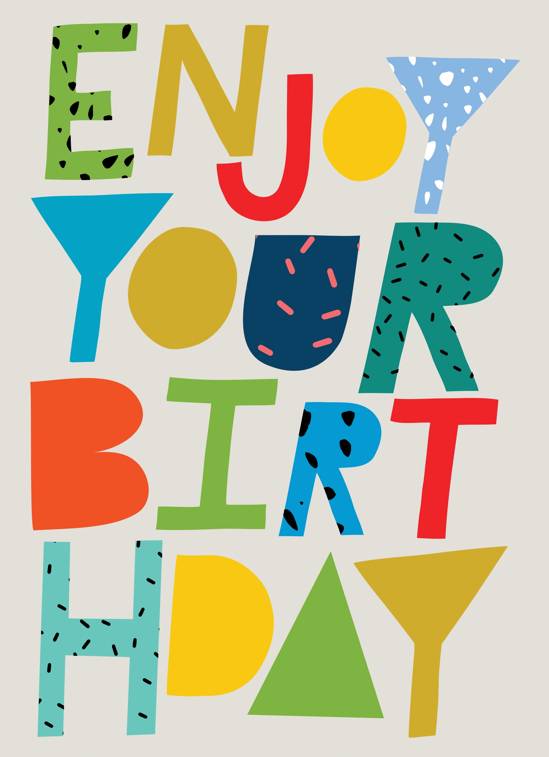 Contemporary Typography Enjoy Your Birthday