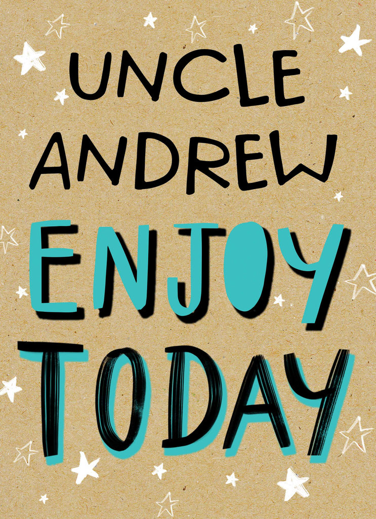 Contemporary Birthday Uncle Editable Enjoy Today