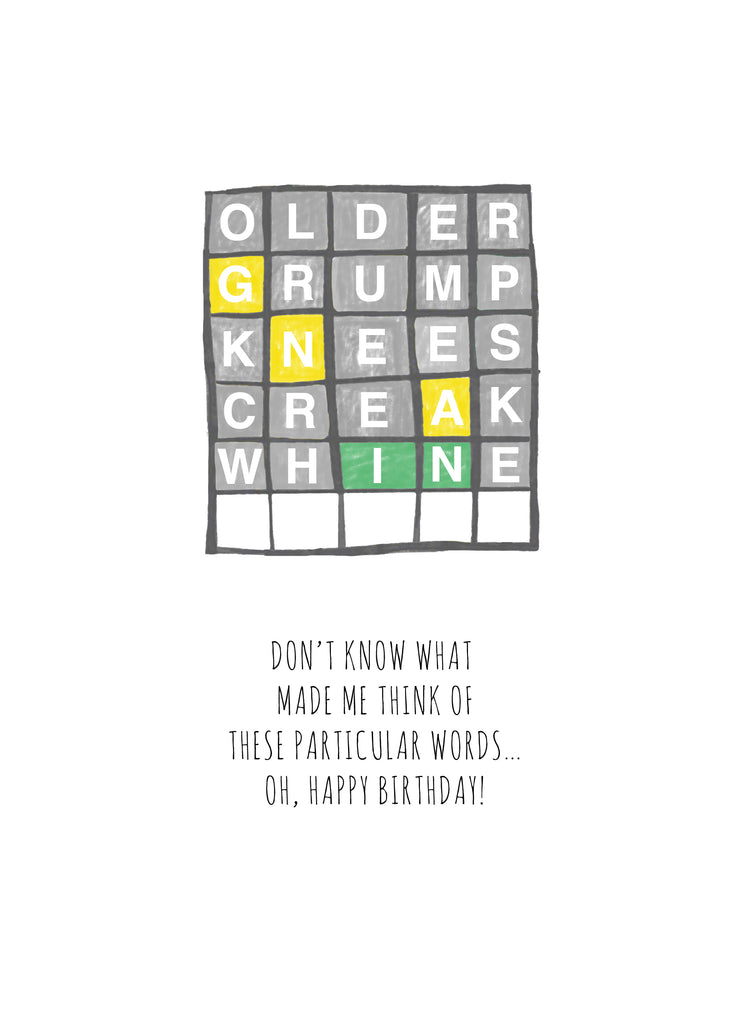 Funny Birthday Wordle Older Grump