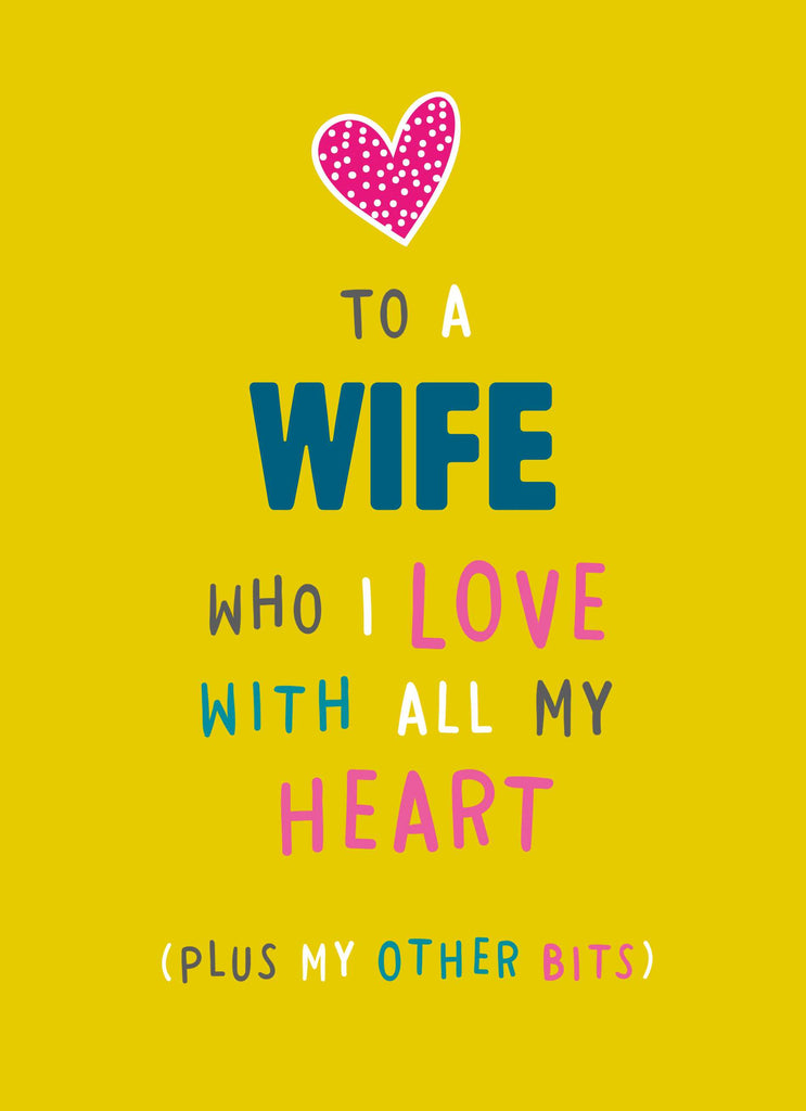 Funny Wife Editable Text Love Heart