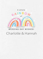 Contemporary Wedding Congrats Editable Rainbows