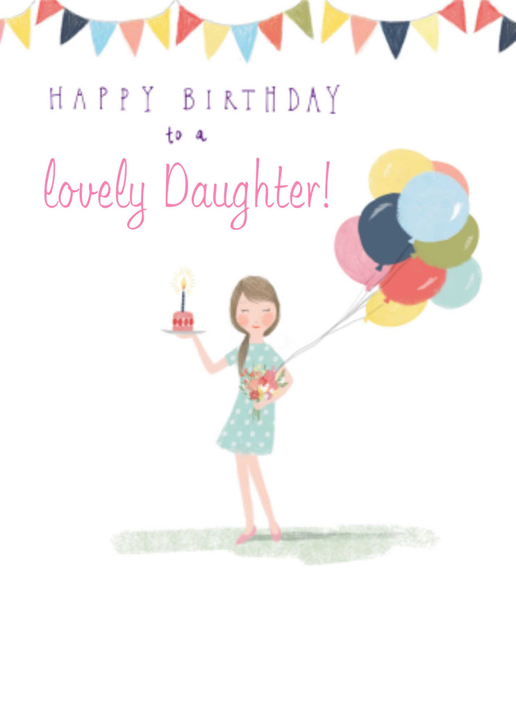 Daughter Lovely Illustration Balloons Celebrate