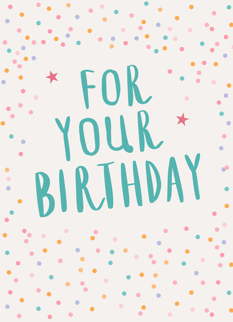 Contemporary Typography For Your Birthday Dotty