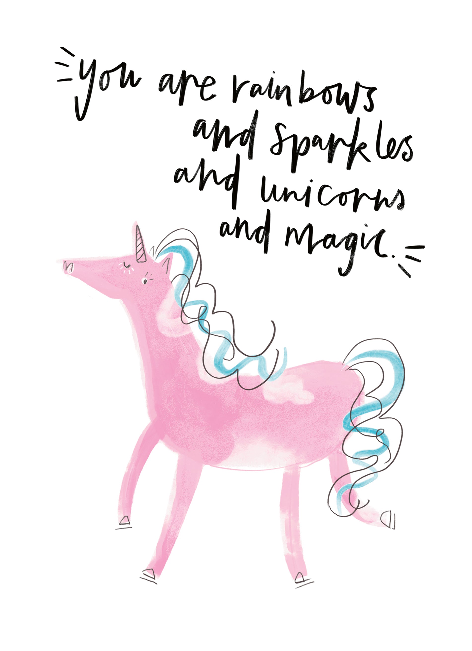 Contemporary Birthday Unicorns Sparkles Magic