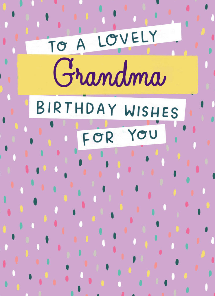 Contemporary Grandma Birthday Editable Dotty