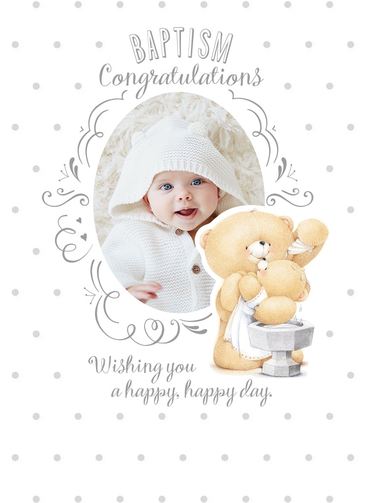 Cute Forever Friends Christening Custom Photo