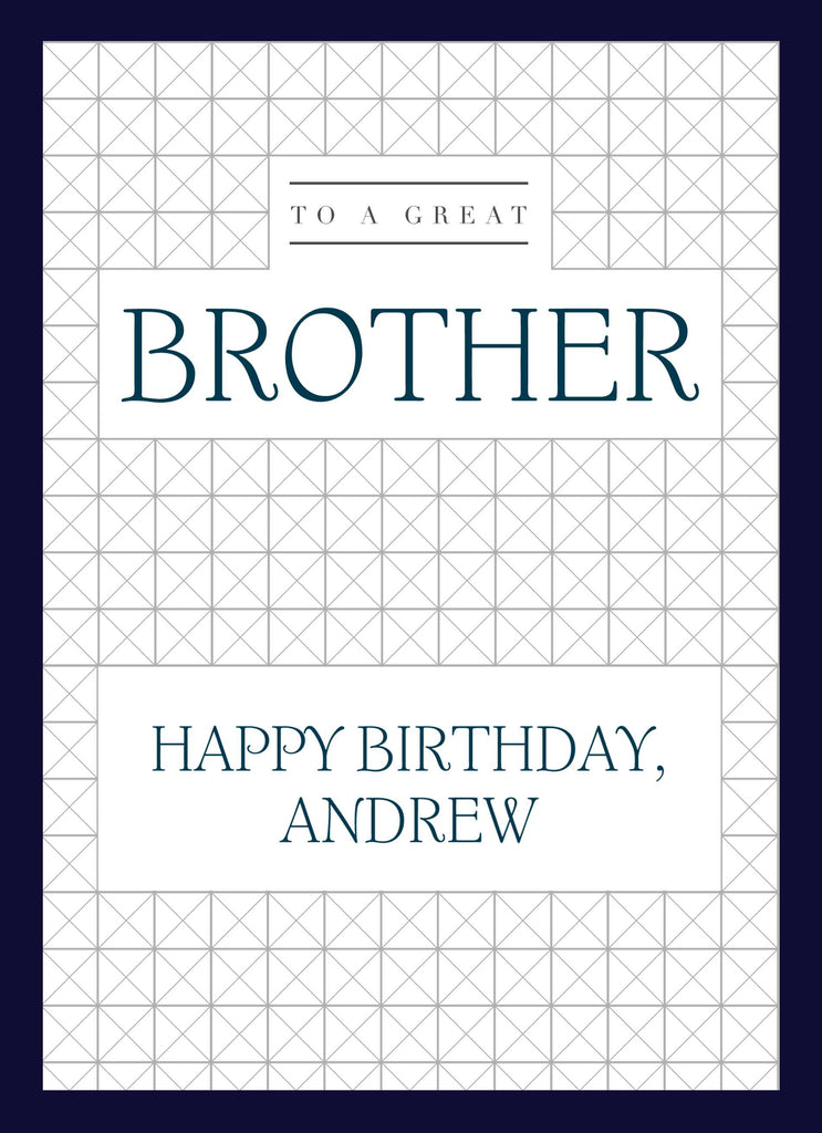 Brother Happy Birthday Classic Editable