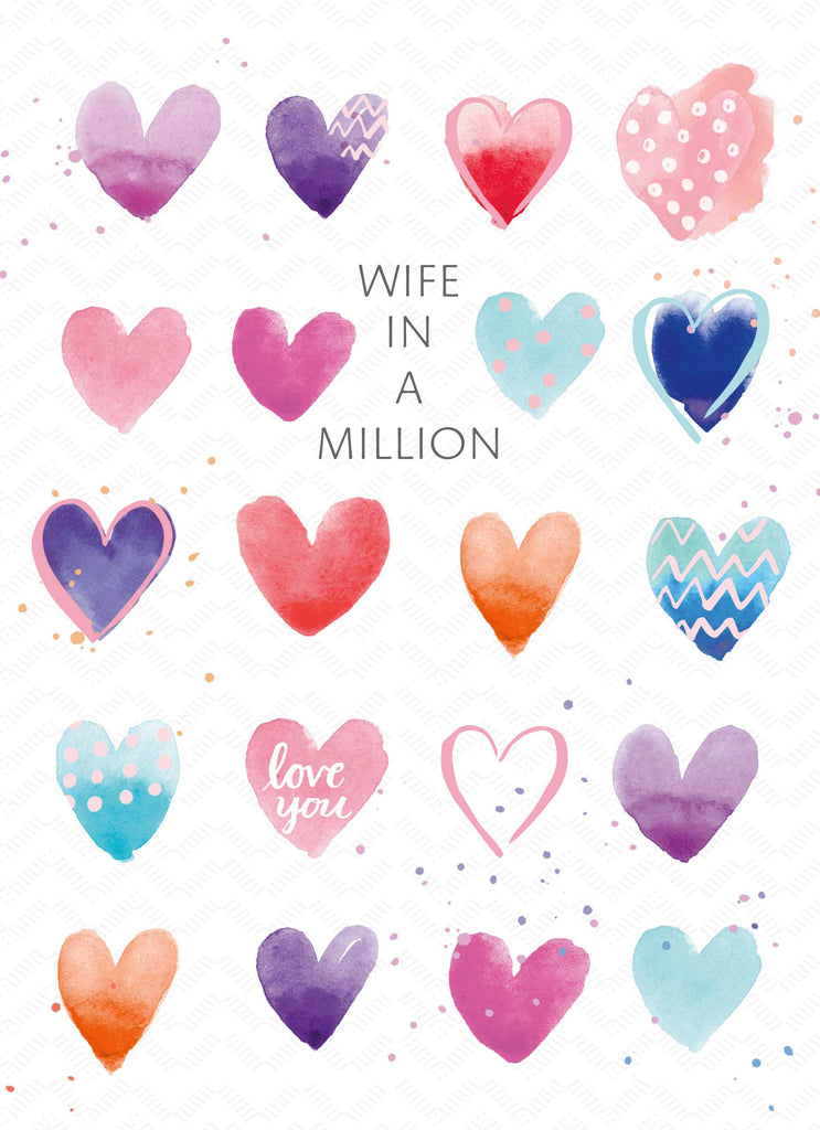 Wife Classic 16 Love Hearts Pattern Editable