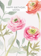 Sister Happy Birthday Traditional Editable Text Flowers