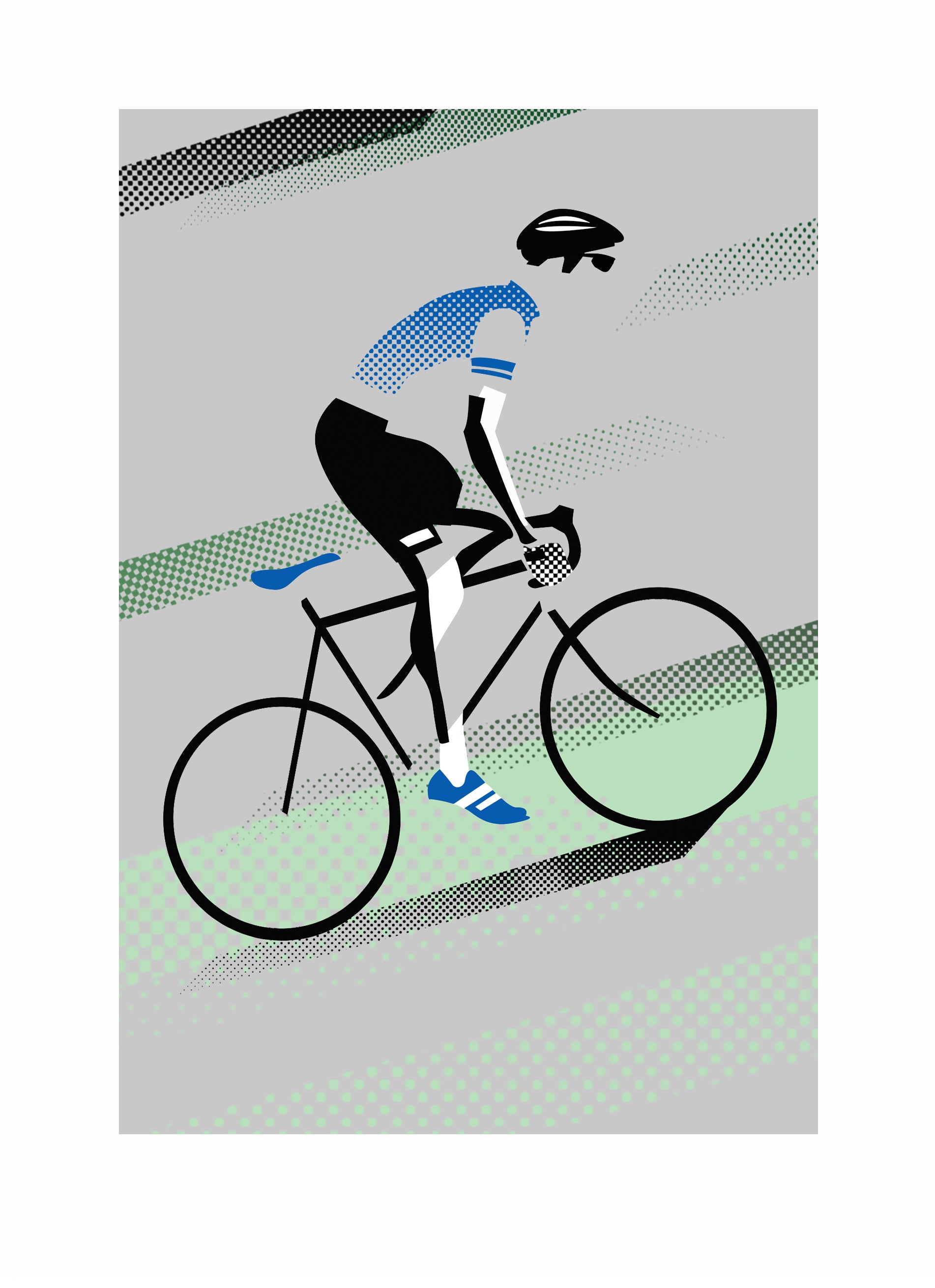 Gallery Cycling Uphill Illustration