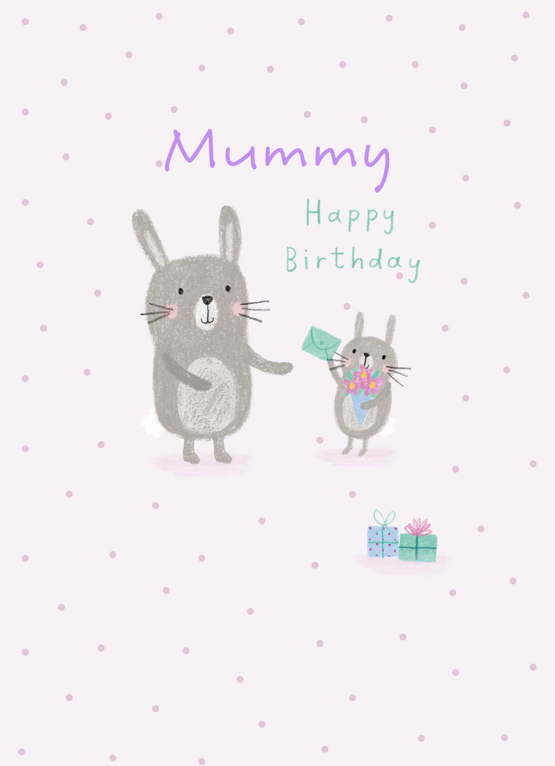 Cute Mummy Birthday Bunnies