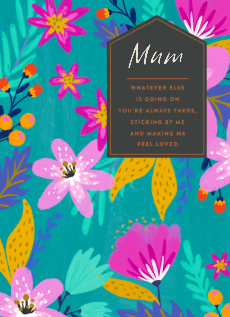 Mum Traditional Verse Multicoloured Flowers