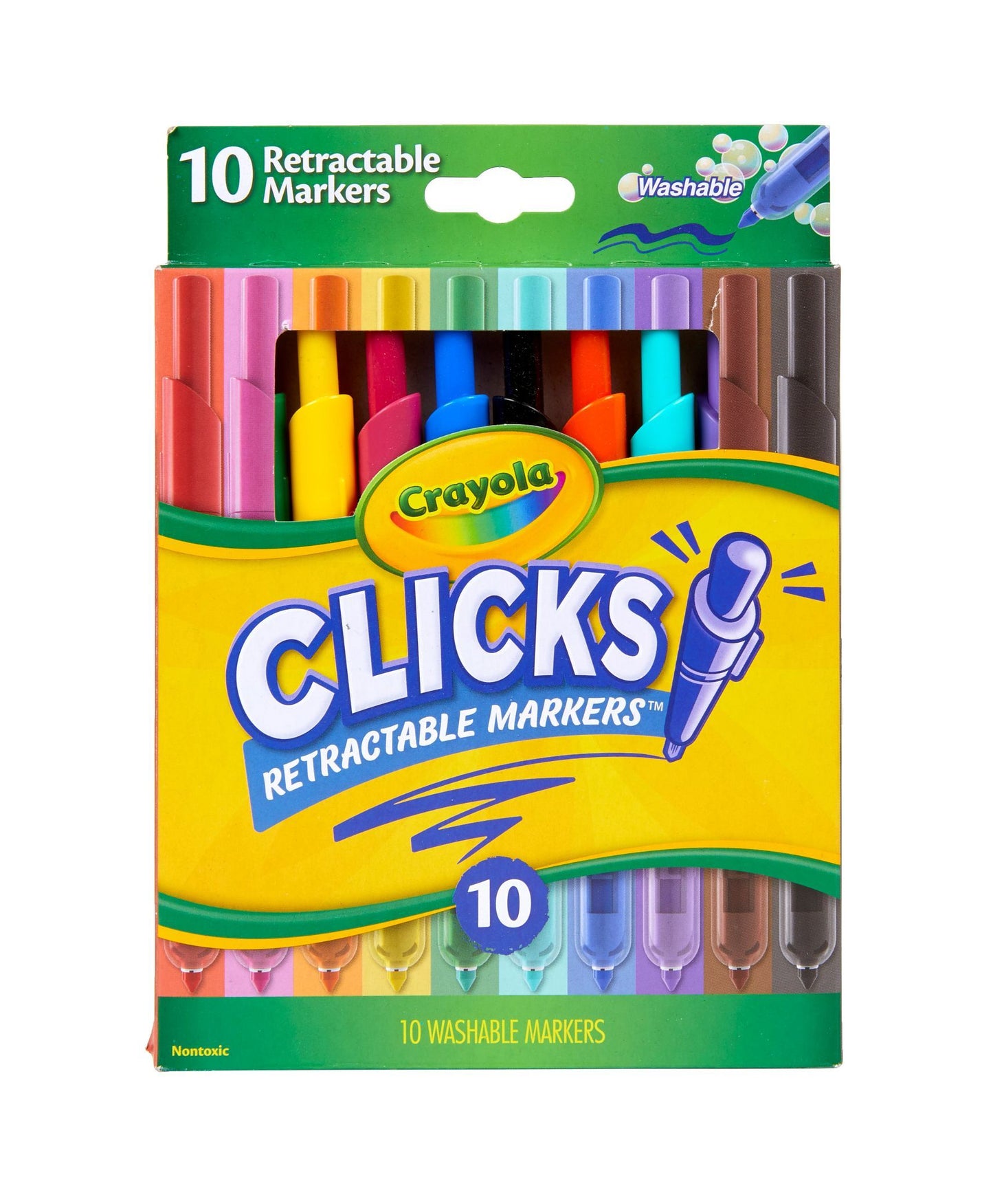 Crayola 10 colour Clicks Retractable Markers™
