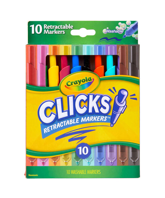 Crayola 10 colour Clicks Retractable Markers™