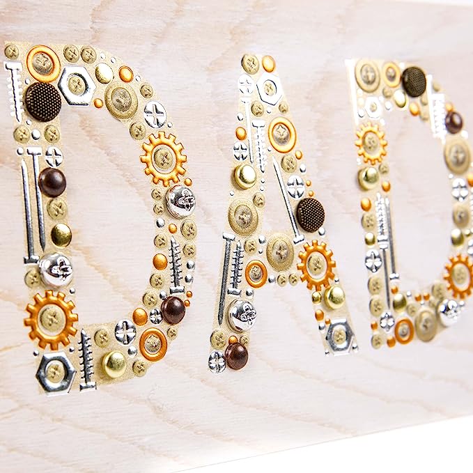 Hallmark Fathers Day Card or Birthday Card for Dad (Nuts and Bolts), White - Signature Wood