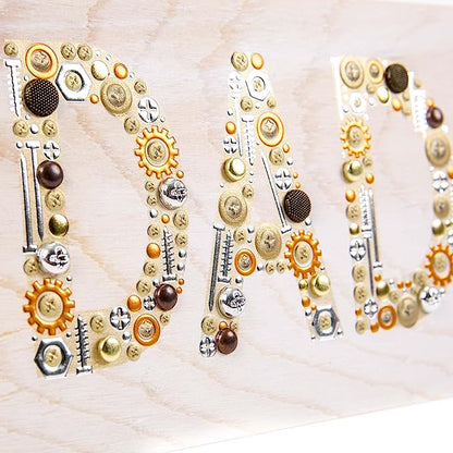 Hallmark Fathers Day Card or Birthday Card for Dad (Nuts and Bolts), White - Signature Wood