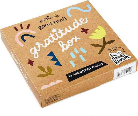Hallmark Good Mail Thank You Cards Assortment (Box of 12 Modern Greeting Cards)