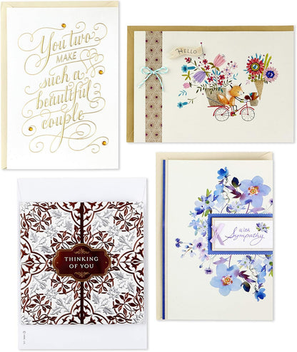 Hallmark Handmade All Occasion Boxed Greeting Card Assortment, Pink Floral (Pack of 20)—Birthday Cards, Baby Shower Cards, Wedding Cards, Sympathy Cards, Thinking of You Cards, Thank You Cards