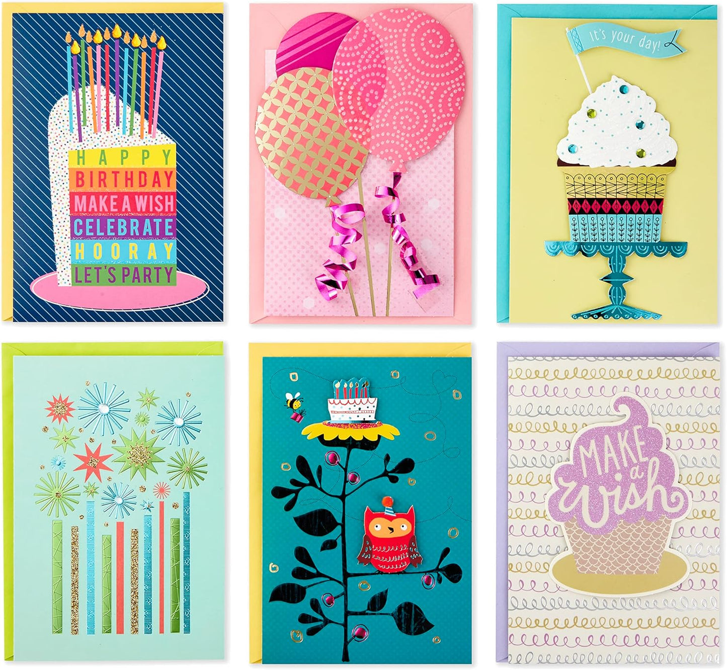 Hallmark Handmade All Occasion Boxed Greeting Card Assortment, Pink Floral (Pack of 20)—Birthday Cards, Baby Shower Cards, Wedding Cards, Sympathy Cards, Thinking of You Cards, Thank You Cards