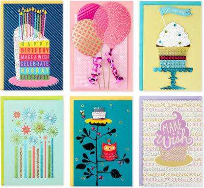 Hallmark Handmade All Occasion Boxed Greeting Card Assortment, Pink Floral (Pack of 20)—Birthday Cards, Baby Shower Cards, Wedding Cards, Sympathy Cards, Thinking of You Cards, Thank You Cards