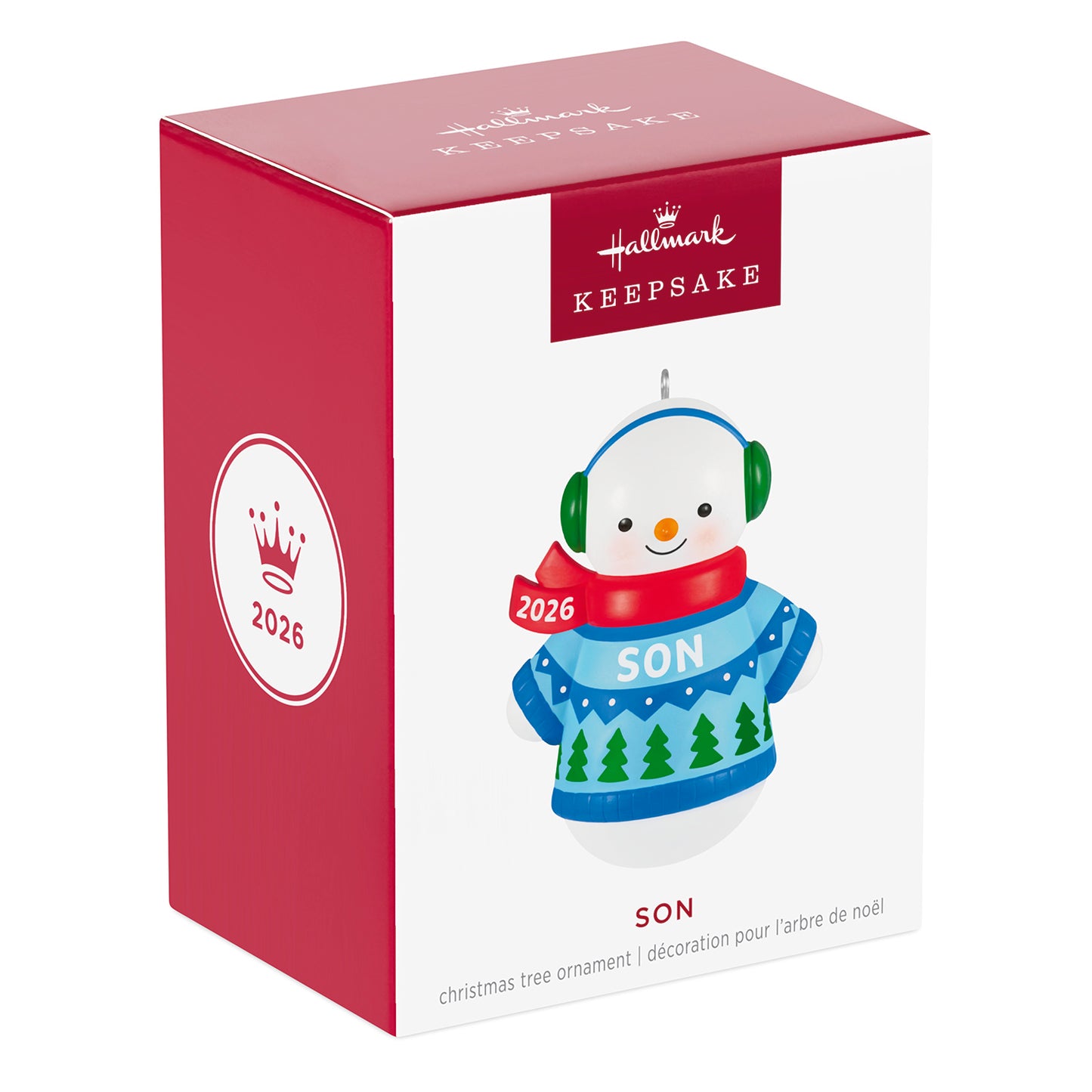 Son Snowman 2026 — 2026 Hallmark Keepsake Christmas Ornament in gift box featuring vibrant colours and festive design.