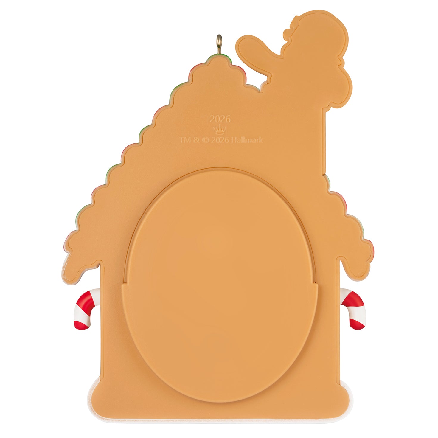 Sweet Grandkids 2026 Photo Frame — 2026 Hallmark Keepsake Christmas Ornament displaying a gingerbread house design with candy accents.