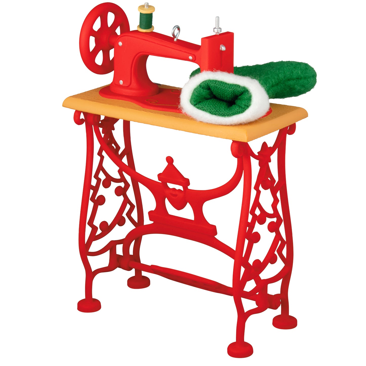 Sew Nostalgic — 2026 Hallmark Keepsake Christmas Ornament featuring a vintage red sewing machine with a green heart pillow.