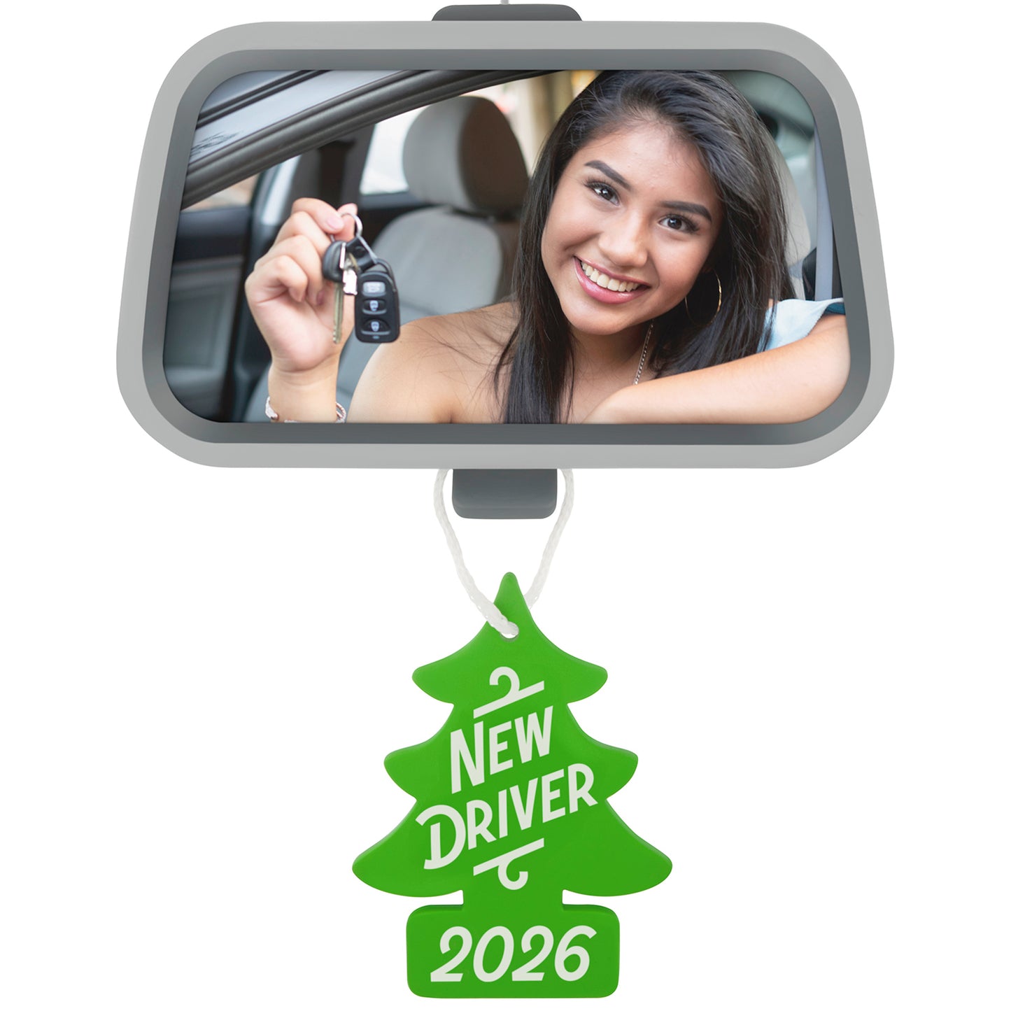 New Driver 2026 photo frame — 2026 Hallmark Keepsake Christmas Ornament, featuring a smiling young driver with a car key, ornamental air freshener.
