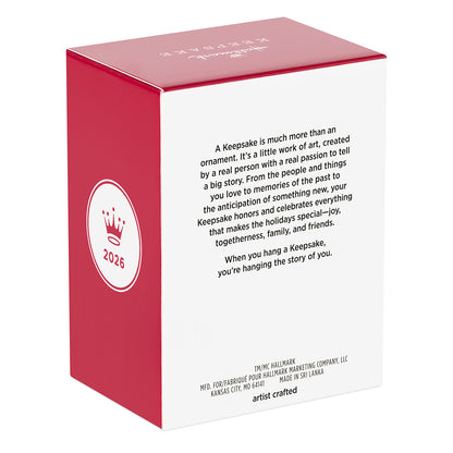 Disney Lilo & Stitch Shines Bright — 2026 Hallmark Keepsake Christmas Ornament box design, featuring artwork and 2026 year.