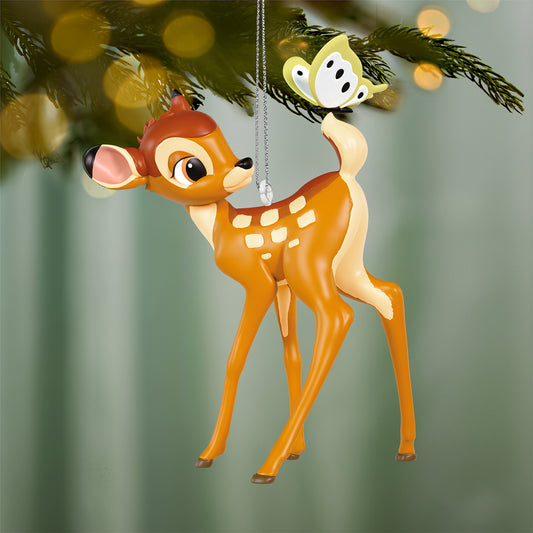Disney Bambi and the Butterfly — 2026 Hallmark Keepsake Christmas Ornament featuring a charming Bambi and a butterfly on a Christmas tree.