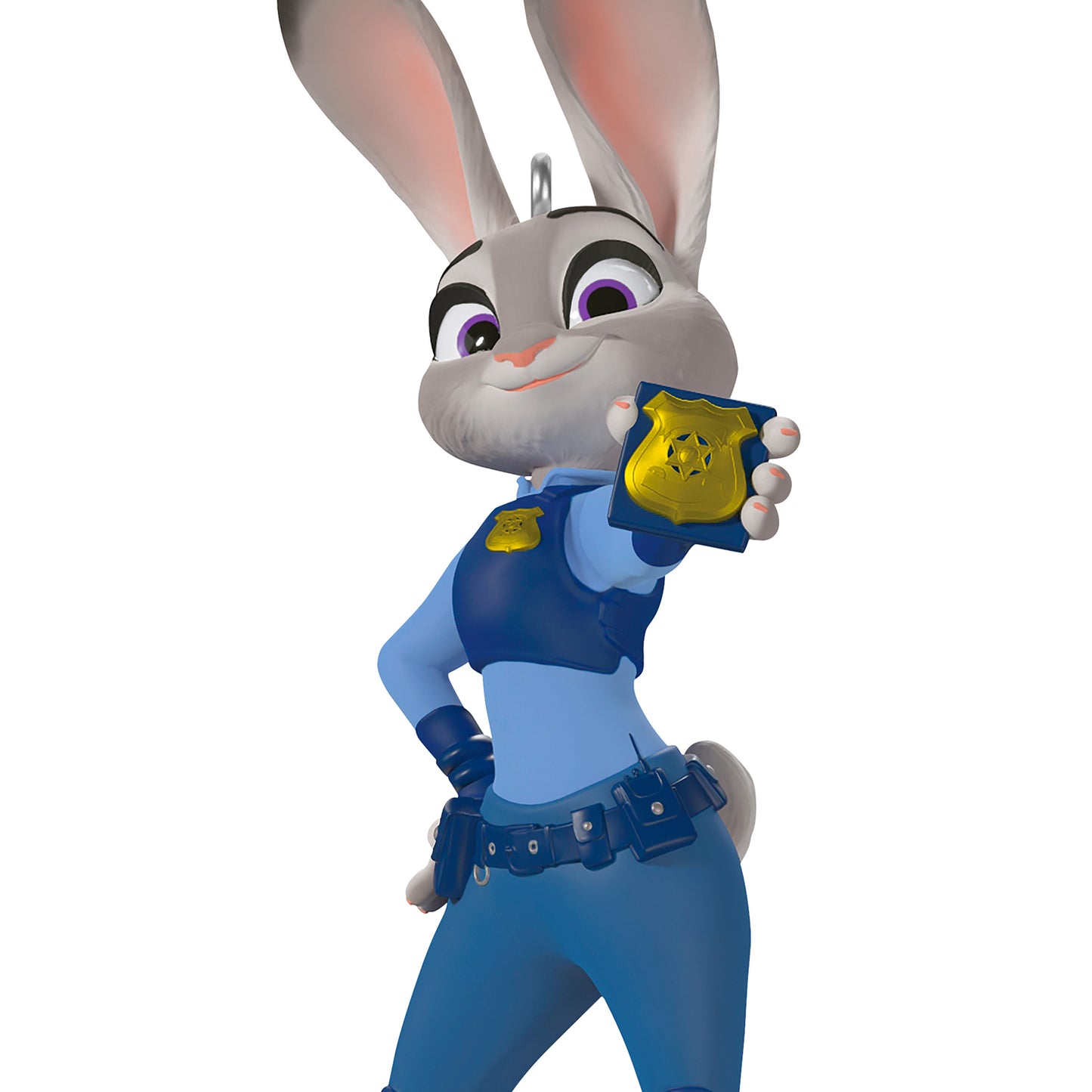 Disney Zootopia 10th Anniversary Officer Judy Hopps — 2026 Hallmark Keepsake Christmas Ornament showing Judy with her badge in a blue police uniform