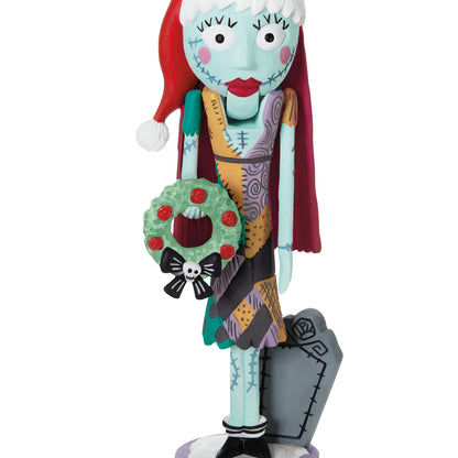 Disney Tim Burton's The Nightmare Before Christmas Festive Sally Nutcracker — 2026 Hallmark Keepsake Christmas Ornament, vibrant design, holding a wreath, front view