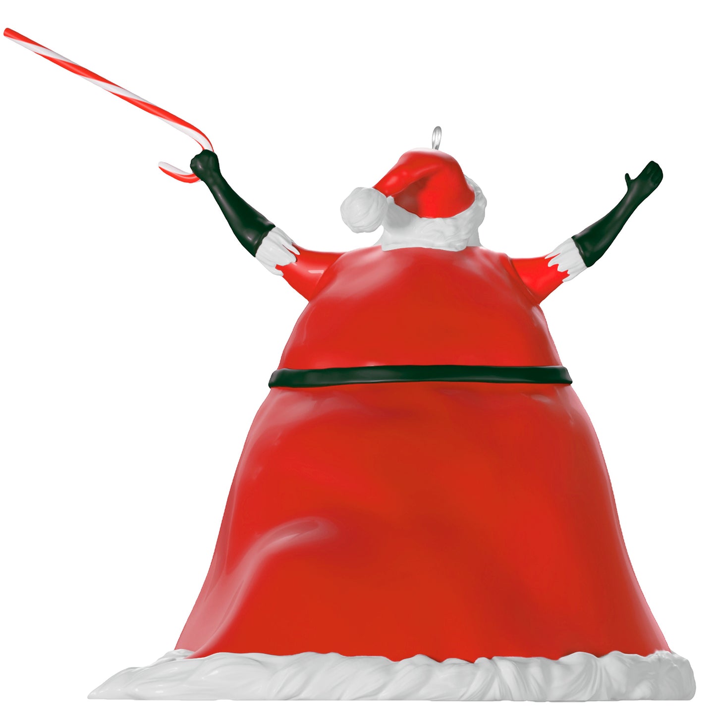 Disney Tim Burton's The Nightmare Before Christmas Santa Claus — 2026 Hallmark Keepsake Christmas Ornament with a bright red suit and candy cane