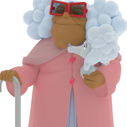 Disney The Proud Family Louder and Prouder Suga Mama and Puff — 2026 Hallmark Keepsake Christmas Ornament in pink housecoat holding white poodle.
