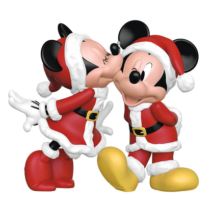 Disney Mickey and Minnie Merry Kissmas! — 2026 Hallmark Keepsake Christmas ornament featuring Santa-dressed characters sharing a kiss.