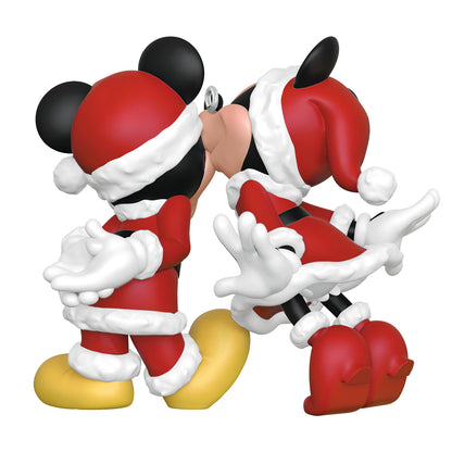 Disney Mickey and Minnie Merry Kissmas! — 2026 Hallmark Keepsake Christmas Ornament, festive design, close-up of lovable couple sharing a kiss.