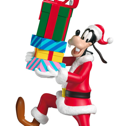 Disney Goofy Santa's Helper — 2026 Hallmark Keepsake Christmas Ornament, colourful presents, festive, upright position