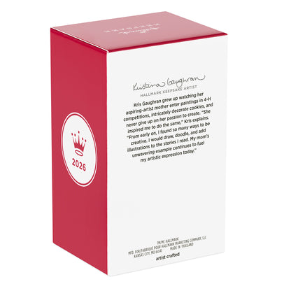 Disney The Little Mermaid Where the People Are — 2026 Hallmark Keepsake Christmas Ornament packaging showing artist details and crown logo.