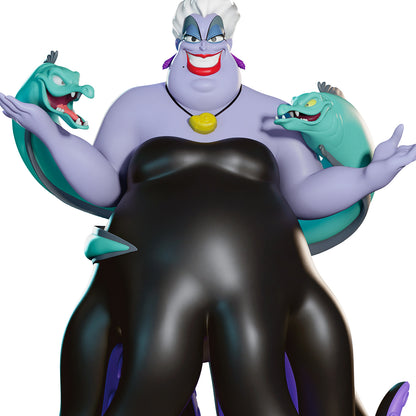 Disney The Little Mermaid Ursula — 2026 Hallmark Keepsake Christmas Ornament, detailed figure with Flotsam and Jetsam, front view.