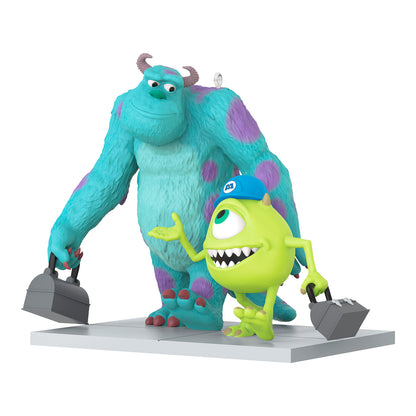 Disney/Pixar Monsters, Inc. Mike and Sulley — 2026 Hallmark Keepsake Christmas Ornament, detailed figurines of Mike Wazowski and Sulley with lunch boxes.