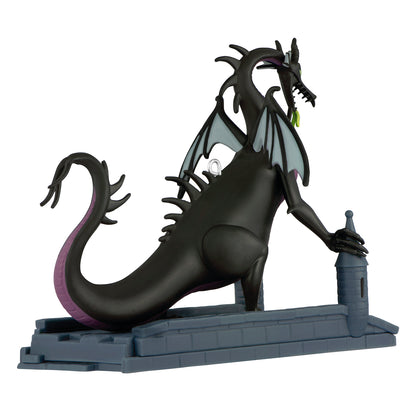 Disney Sleeping Beauty Maleficent in Dragon Form — 2026 Hallmark Keepsake Christmas Ornament, detailed view of black dragon towering over castle.