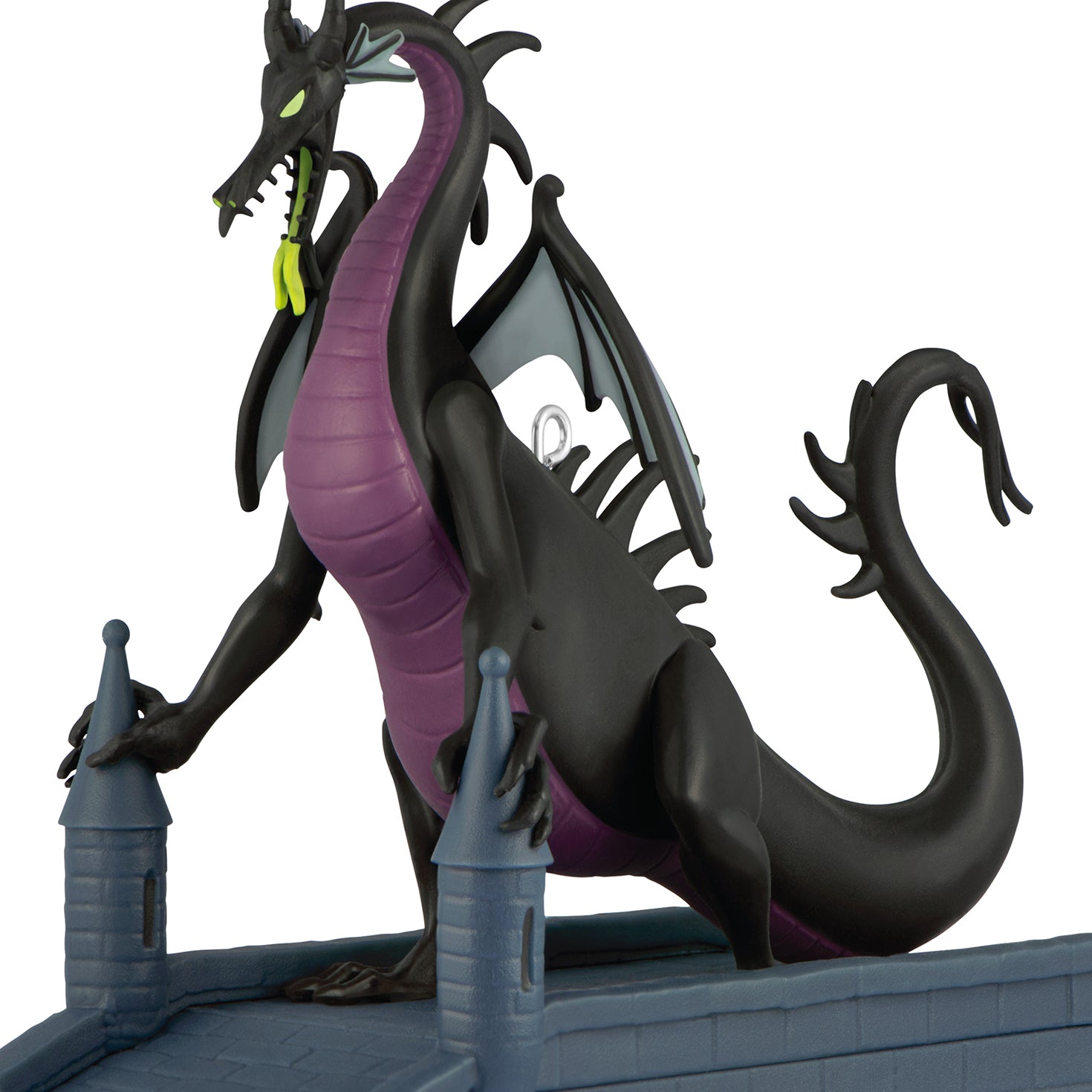 Disney Sleeping Beauty Maleficent in Dragon Form — 2026 Hallmark Keepsake Christmas Ornament featuring intricate details, menacing pose on castle bridge.