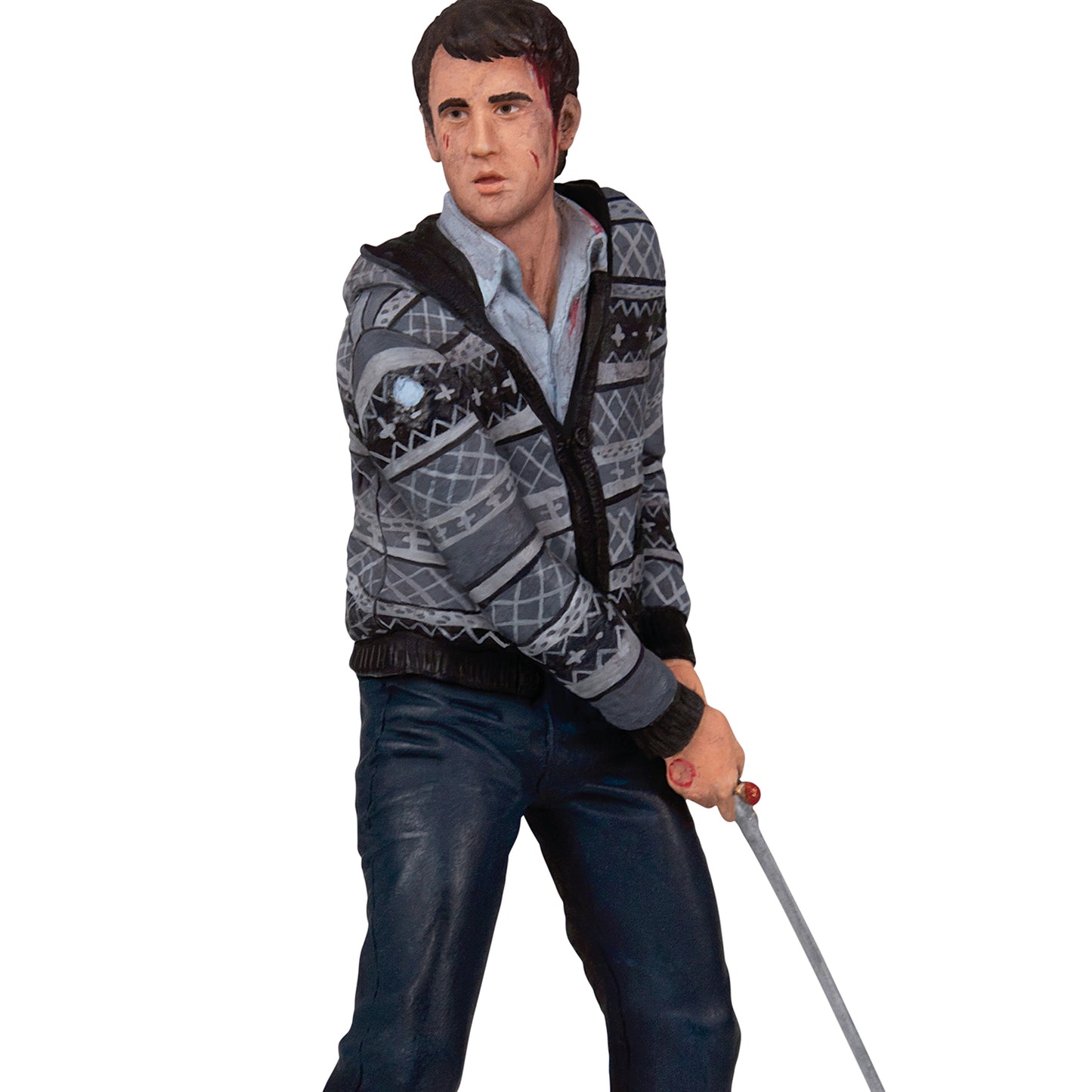 Harry Potter Neville Longbottom — 2026 Hallmark Keepsake Christmas Ornament detail of figure wearing patterned sweater, holding a wand.