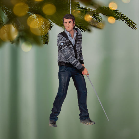 Harry Potter Neville Longbottom — 2026 Hallmark Keepsake Christmas Ornament hanging on a tree with a sword, detailed face and clothing.