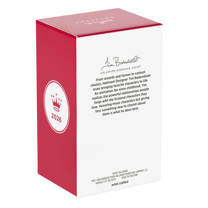 Marvel Spider-Man Special Delivery — 2026 Hallmark Keepsake Christmas Ornament packaging, featuring detailed artist information and year.